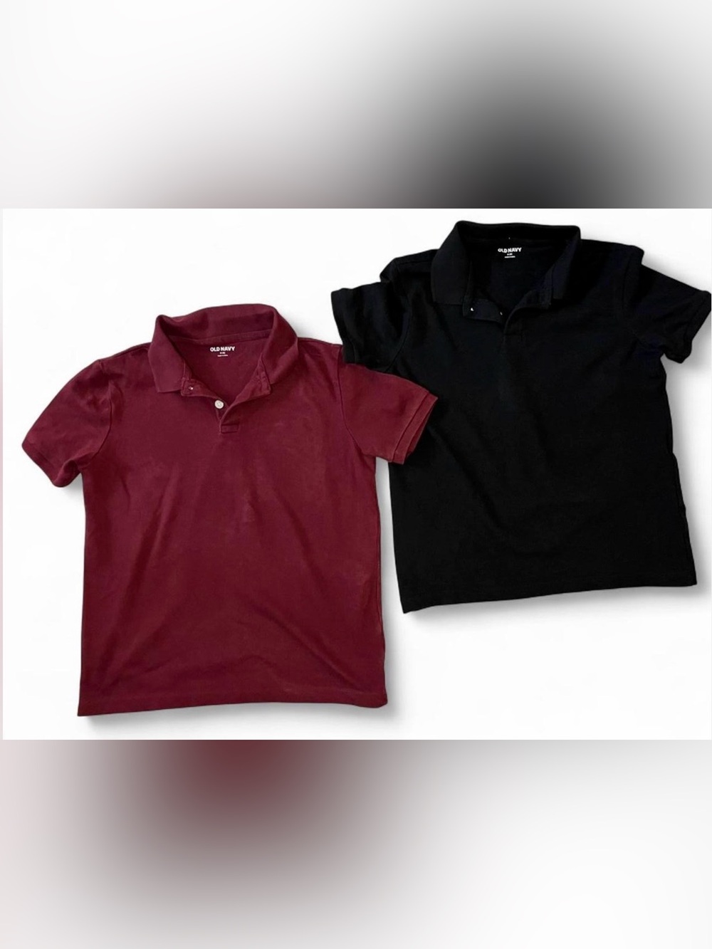 Old Navy Kids Polos- Maroon and Black. Both side Medium (8)